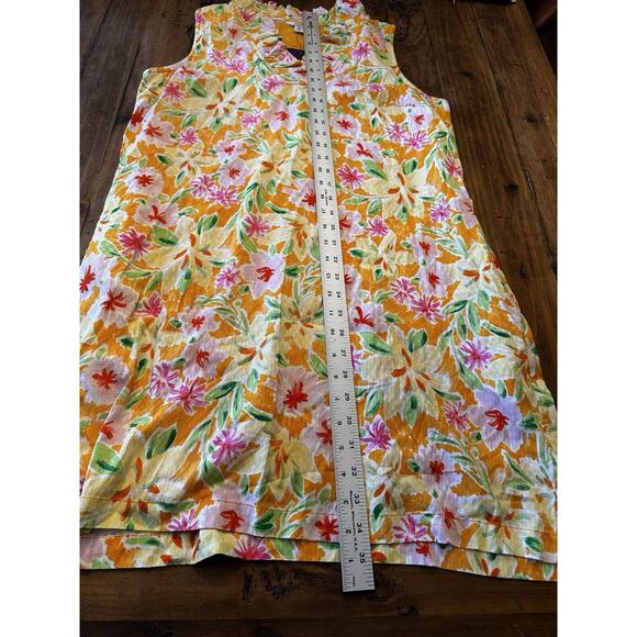 Crown And Ivy Shift Dress Size Medium Floral Sleeveless NWT Beach Costal Resort - Picture 9 of 11